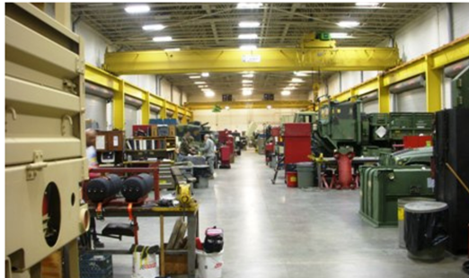 maintenance and assembly facility in Hillyer Robinson Industrial Park, Anniston, Alabama