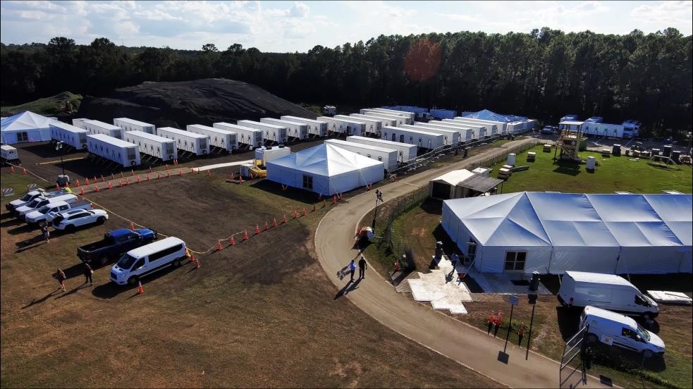 military and disaster relief temporary operating bases